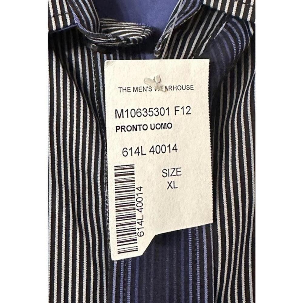 NWT Pronto Uomo Mens Long Sleeve Button Casual Cotton Knit Shirt Size XL - Picture 8 of 14